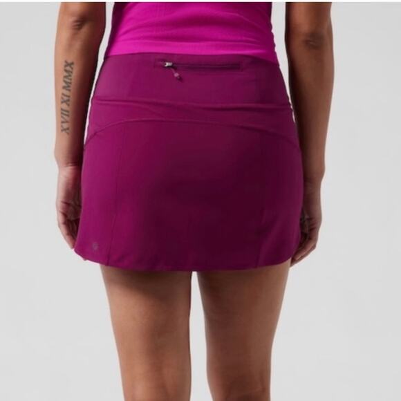 Athleta Woman’s Run With It 14" Skort Size Large Exotic Fuchsia Size XS - Picture 2 of 10